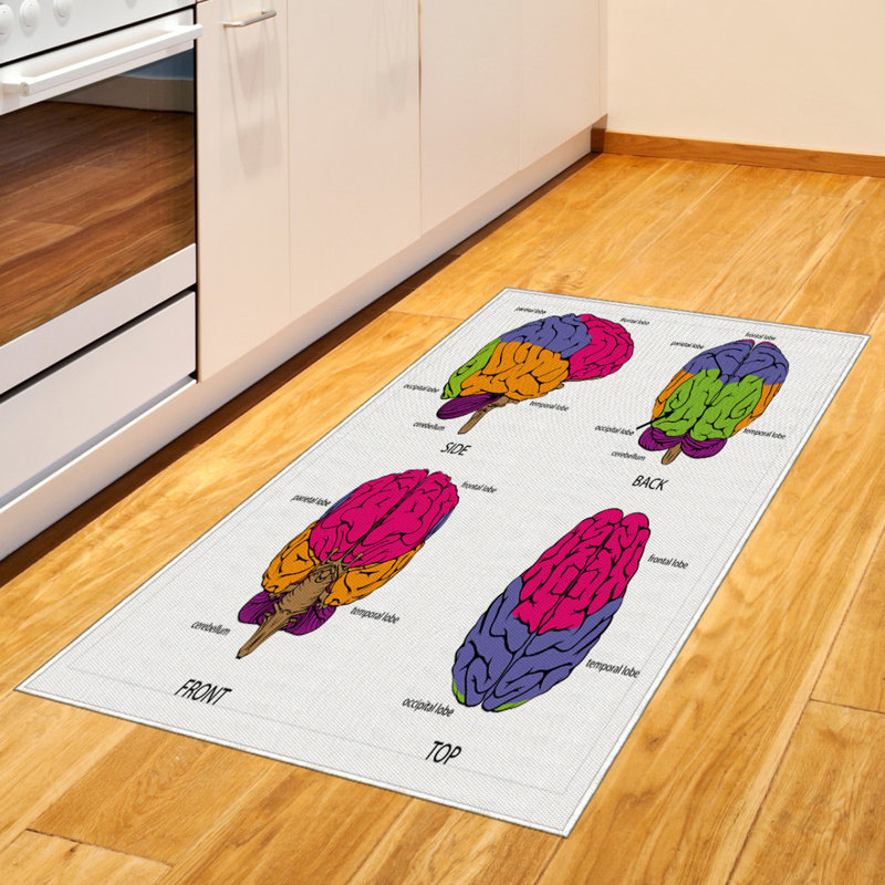 Tapis décoratif en fibre de polyester à haute densité, Rectangle 2 pi 7 po x 5 pi