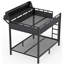 Lit superposé double au-dessus de double avec tablettes de rangement et panneau perforé, cadre de lit superposé avec ports USB et lumières DEL, peu encombrant, pour les adolescents et les adultes