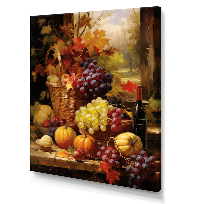 Impression sur toile «Buccsko Food Autumn Harvest I» - fruits, H 32 po x l 16 po x P 1 po, Toile tendue