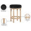 Tabouret de comptoir en velours Monette-888047067-900618415