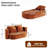 Compression Convertible Sofas Corduroy Full Size Modern Home Sleeper