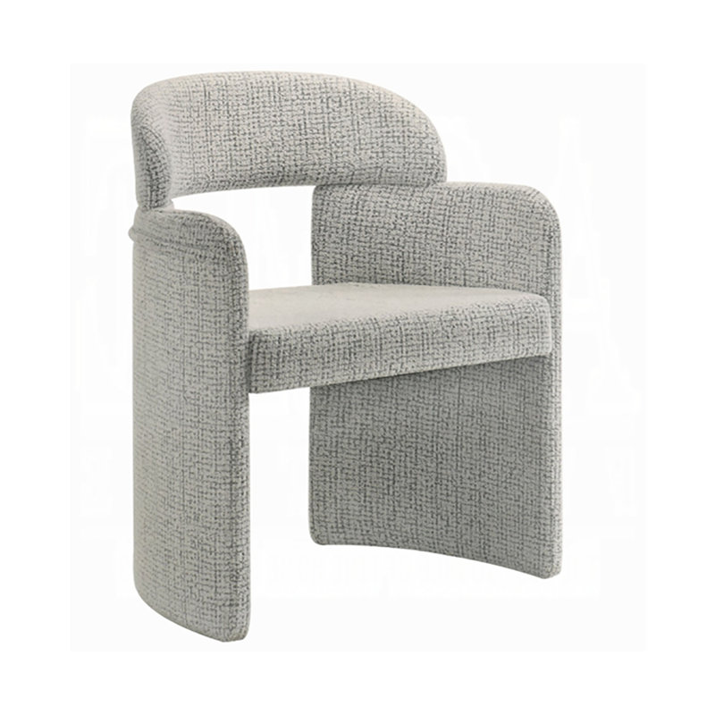 Fauteuil de 57 cm de large (lot de 2), chenille et noyer