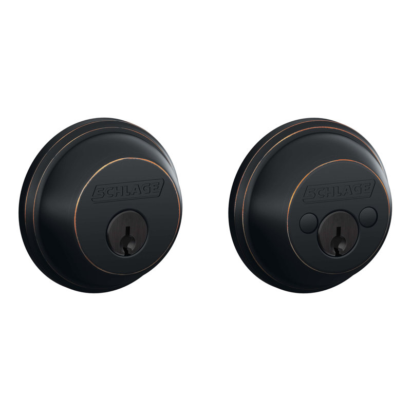 Double Cylinder Deadbolt, Aged Bronze