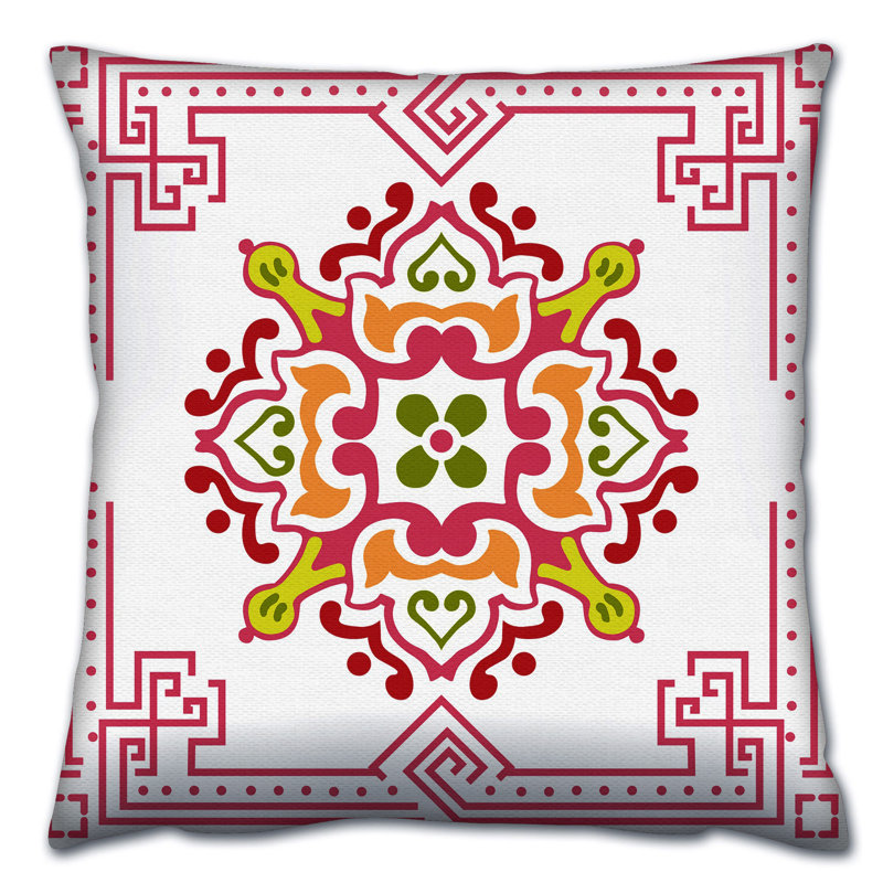 Premium Washable Cushion, 17.0 x 17.0 Inches, 50% Cotton / 50% Polyester, Silicone Filling, Concealed Zip | Soft, Comfortable & Ironable | Perfect for Home Decor, Living Room & Bedroom Accents