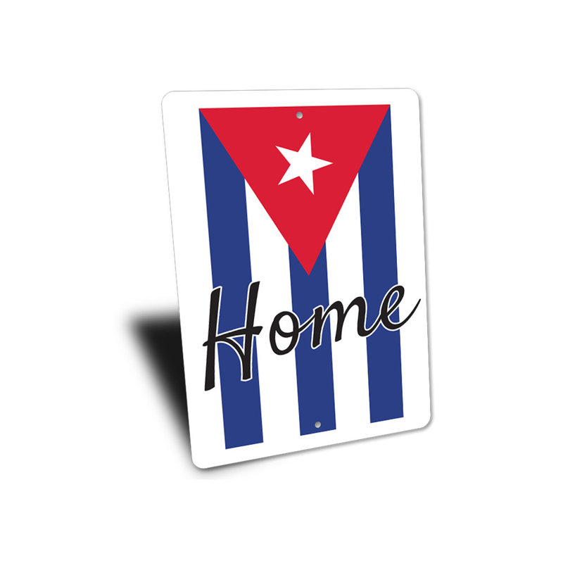 Plaque en aluminium Cuban Home, H 14 po x l 10 po x P 0,04 po