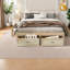 Lit de rangement spacieux spacieux, plateforme en MDF au design moderne
