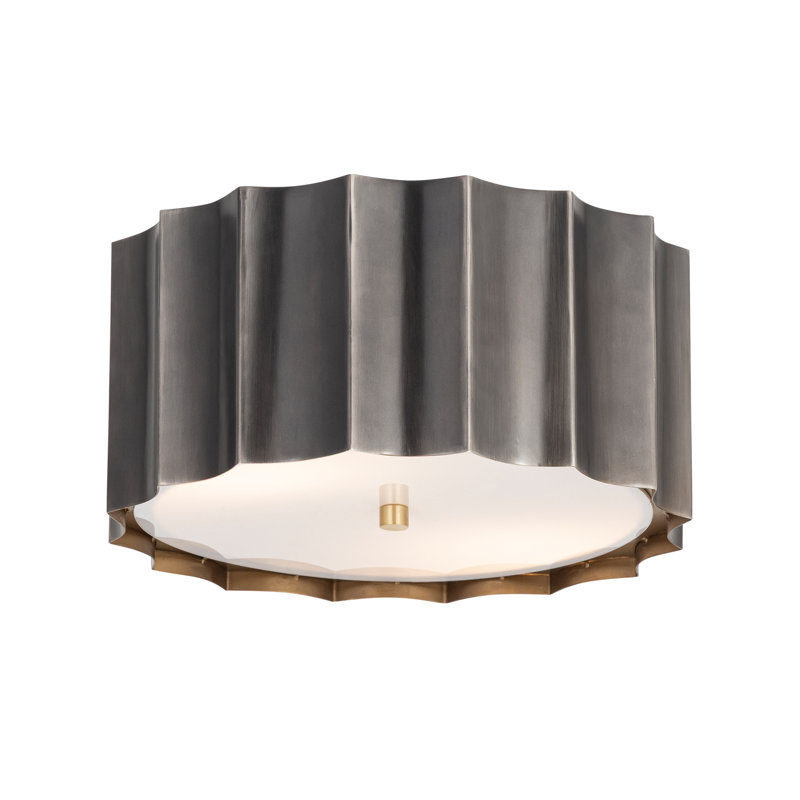 Allegra-Flush Mount, Gunmetal/Gold