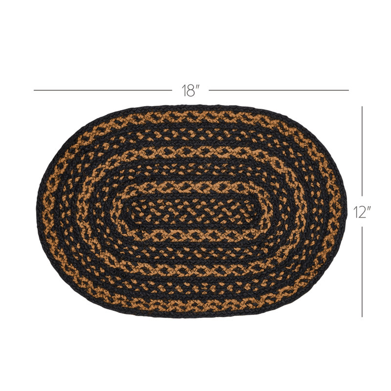 Lashbrook Geometric Oval Placemat, 12" W x 18" L x 0.25" D