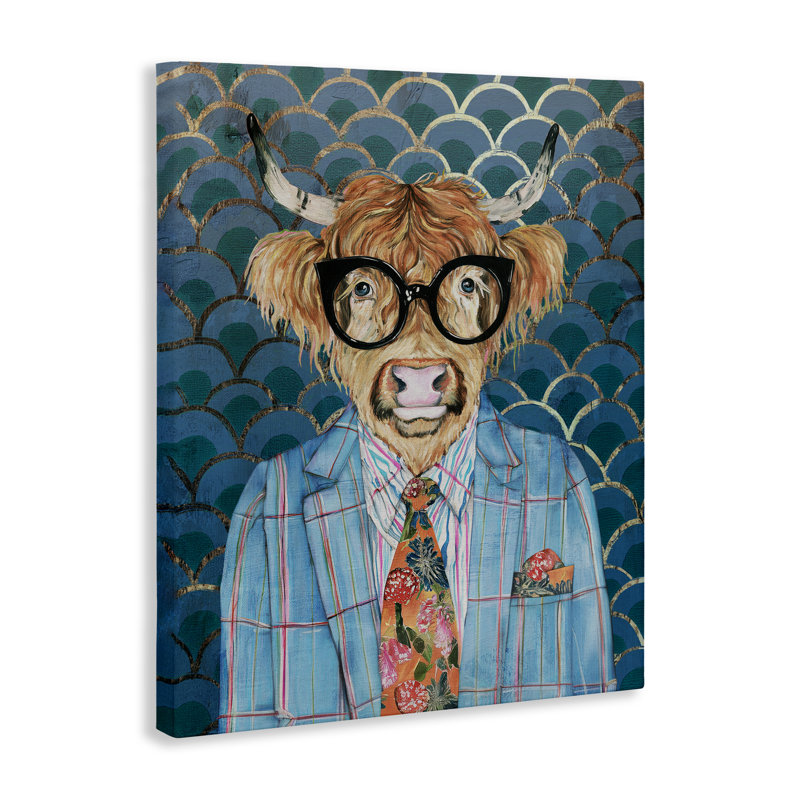 Cool Cool Highlander Portrait, conception par Svetlana Aleynikova, H 40 po x l 30 po