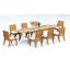 8 Seats 9 Pcs Grade-A Teak Wood Dining Set: 118" Double Extension Rectangle Table And 8 Atnas  Chairs (2 Arm & 6 Armless Chairs) #11AT2402-1115360806
