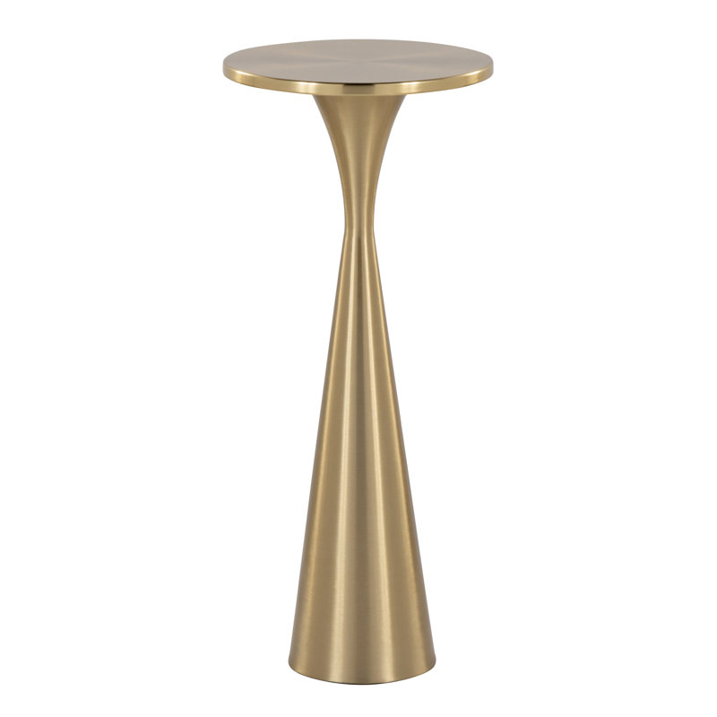 Table d'appoint contemporaine en métal et laiton moderne