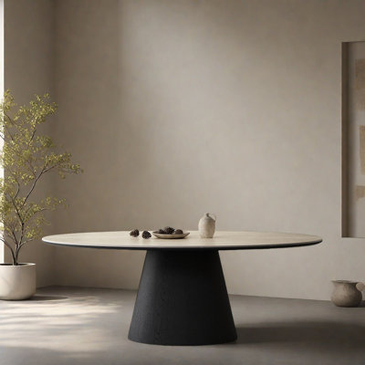 Household ash wood solid wood dining table