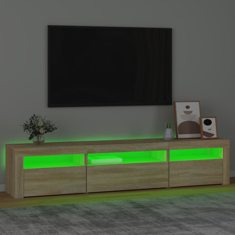 Adalena TV Stand for TVs up to 88", Oak