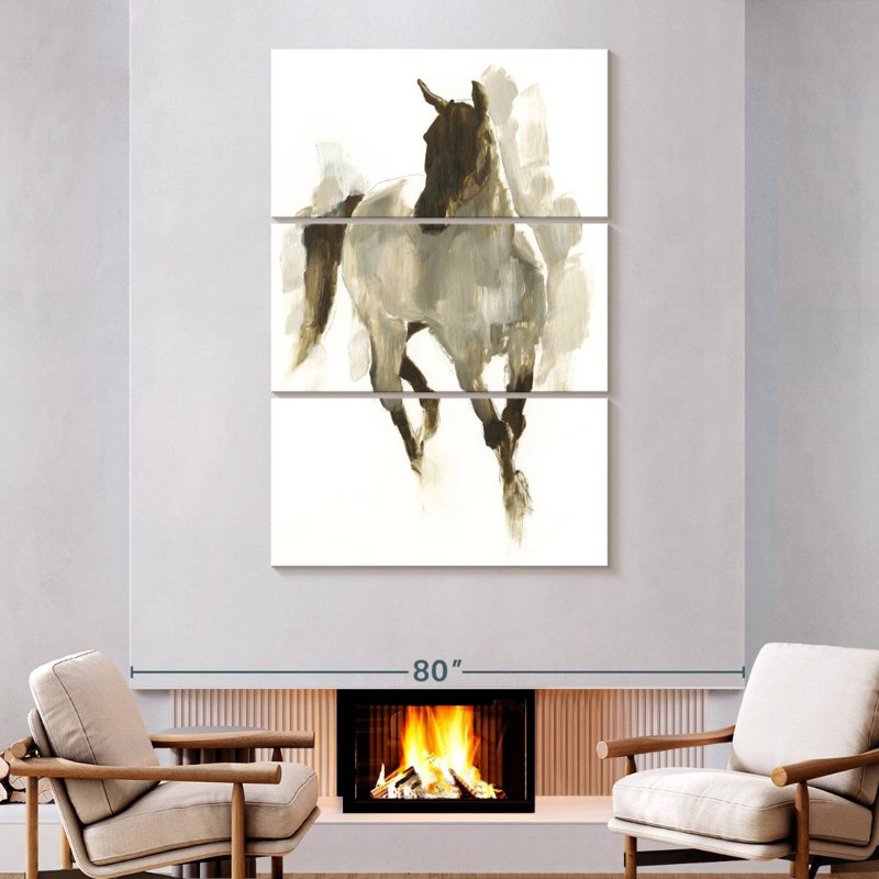 Brampt Rustic Horse I, 74" H x 48" W