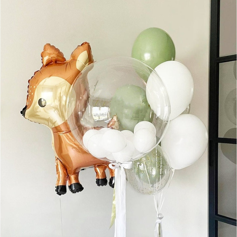 Ensemble de ballons fantaisistes sur le thème des cerfs des bois