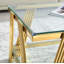 Ensemble de tables basses modernes en acier inoxydable (ensemble de 2), plateau de table en verre trempé transparent double couche, table basse et table d'appoint 2 pièces pour le bureau à domicile-336229816