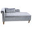 Grey Office Chaise Lounge - Soft Velvet, Base And Extra Large Storage Velvet For Living Room Button , Spacious-45481913