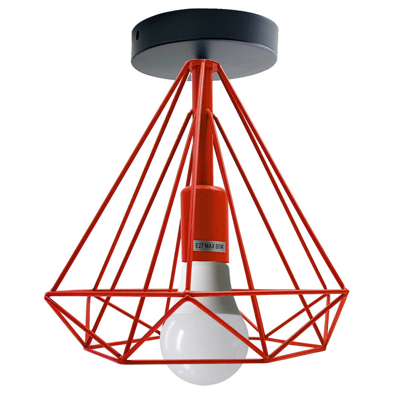 Myrick Semi Flush Mount, Red