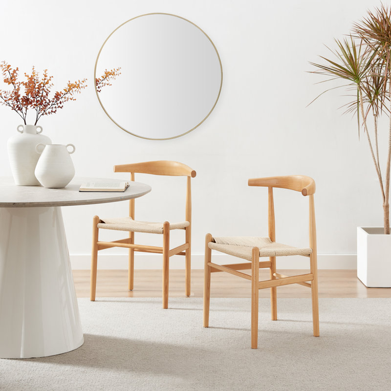 Auni Beech Wood and Rope Dining Chairs - Mid Century Modern Design & Responsibly Sourced