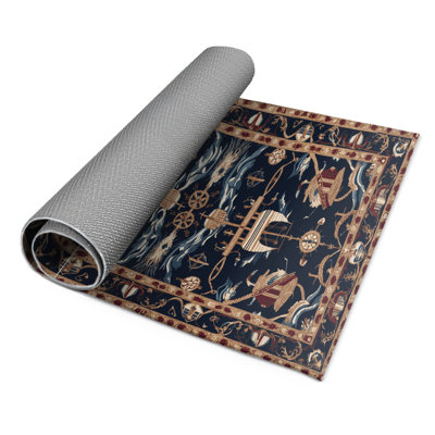 Tapis d'intérieur et d'extérieur gris Persian