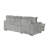 Plush Sectional Sofa W/ Pull Out Sleeper Made With Velvet Fabric-2567134