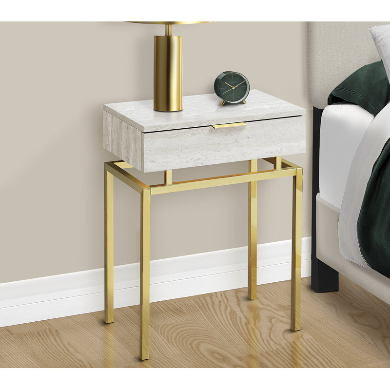 Versatile Accent Table with Storage Drawer, Suitable as Side, End, or Nightstand for Living Room and Bedroom, Featuring Contemporary Design