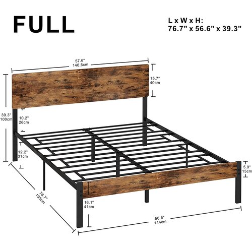 17 Stories Metal Platform Storage Bed & Reviews | Wayfair