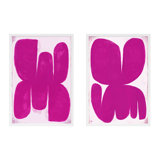 Magenta Butterfly. Set Of 2 Print by StudioM