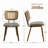 Faux Leather Upholstered Side Chair Dining Chair And Walnut Wood Finish-136400899-154983805