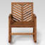 Chaise berçante d'extérieur en bois massif Harbison-1835770831