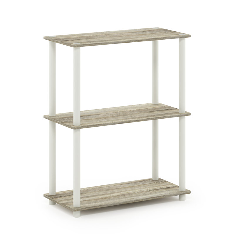 75.18cm H x 59.9cm W Etagere Bookcase, 1, Sonoma Oak/White