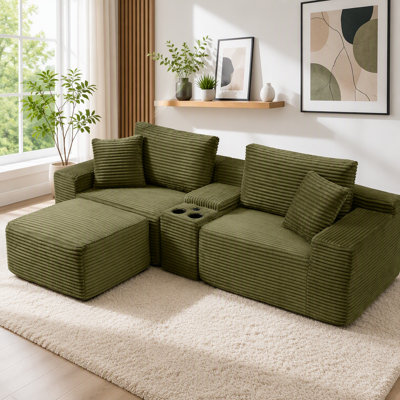 111'' Corduroy Sectional