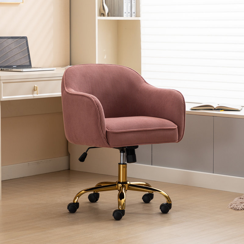 Chaise de bureau Dinorah, Rose