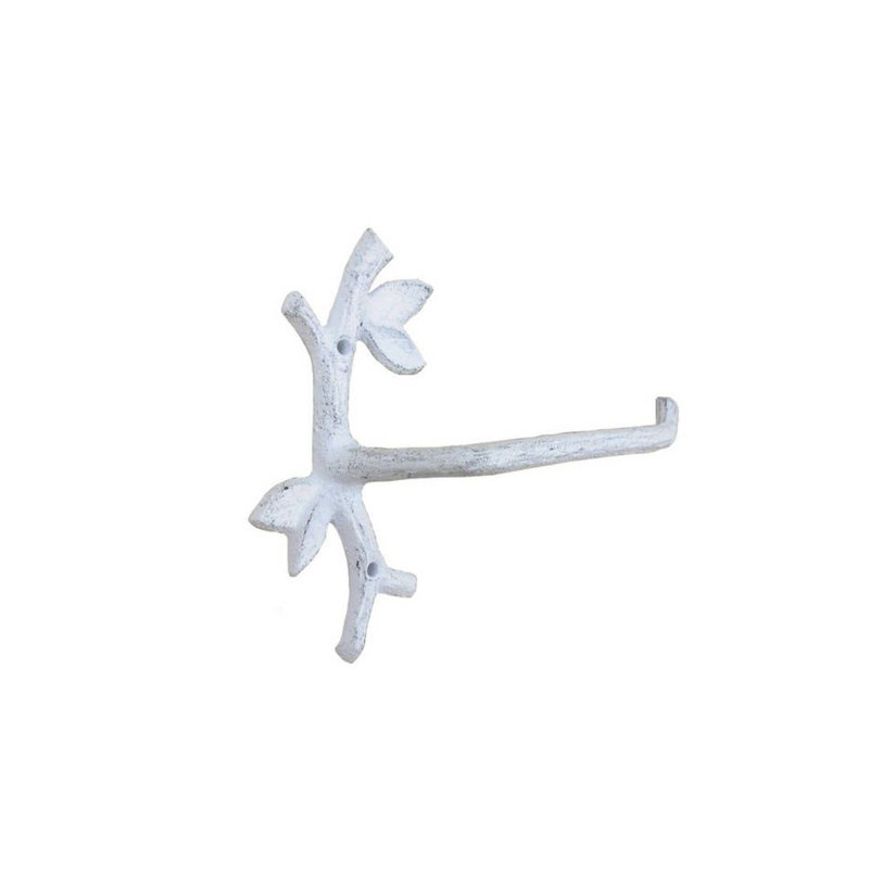 Porte-papier hygiénique en fonte, Blanc