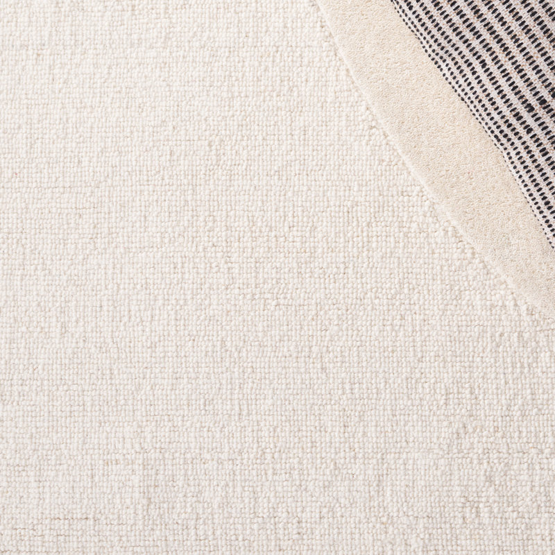 Novelty Hand Tufted Wool Viscose Solid Colour Rug in Ivory/Beige, Novelty 5' x 8'