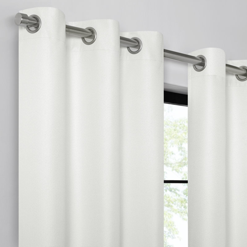 Eclipse Claire Magnitech 100% Blackout Curtain, Grommet Window Curtain Panel, Seamless Magnetic Closure for Bedroom, Living Room or Nursery, 63 in long x 37 in wide, (2 Panels), Multi