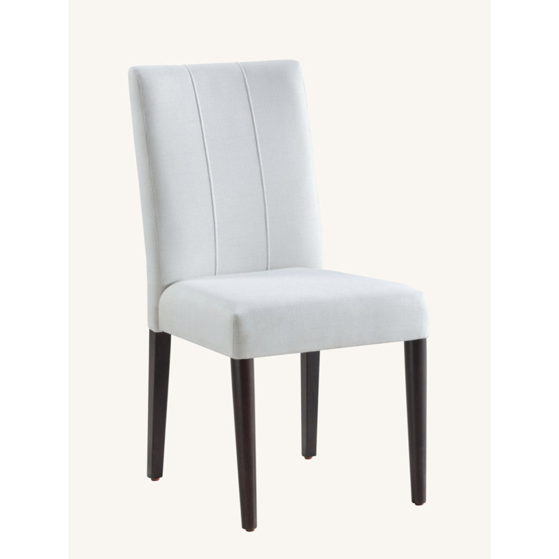 Side Chair (Set-2), White & Brown Finish
