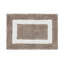 Ensemble de tapis pour salle de bain 2 pièces 100% coton 2370 g / m² Broshouse, tapis de salle de bain touffeté ultra moelleux, super absorbant certifié OEKO-TEX®, réversible, lavable à la machine, confort semblable au spa, beige / blanc-1897437783-1922298097