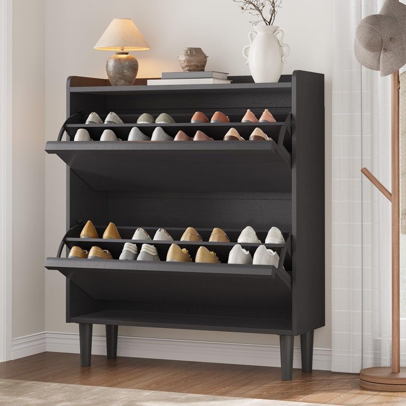 18 Pair Flip Down Shoe Storage