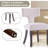 Modern Upholstered Side Dining Chairs – Curved Backrest & Wood Frame-114308617