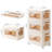 Inbox Zero 8.4 Gal Foldable Cabinet with 1 Lid Set 3 Tier,Clear Plastic Folding Storage Box with Wheel