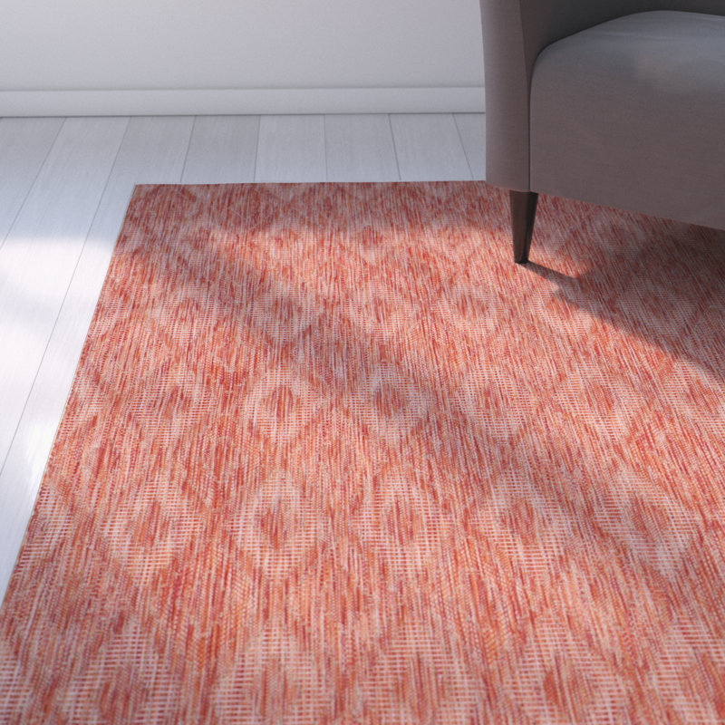 Tapis d'intérieur / extérieur à motif géométrique Jnessa Performance, Carré 4 pi