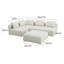 Canapé modulaire 4 pièces Tov Furniture Hangover-487016012