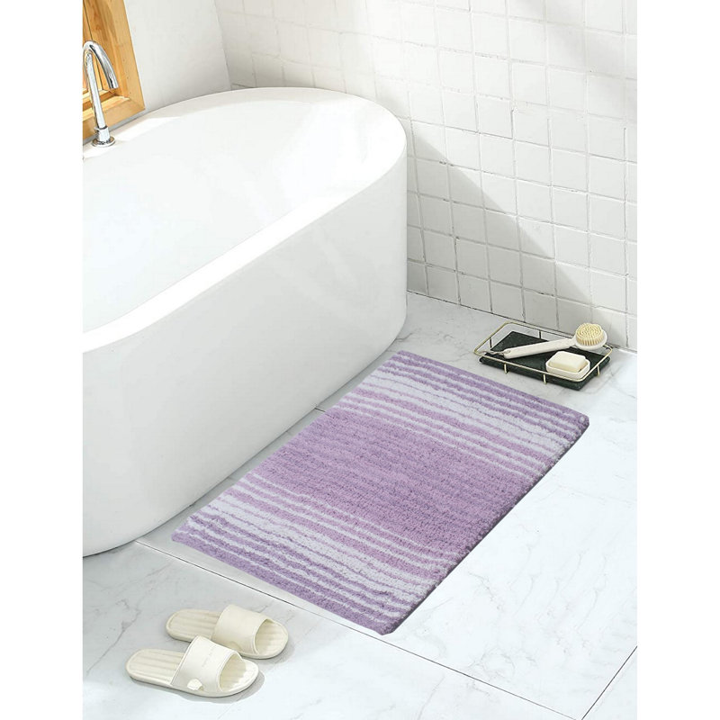 Griffie Plush 100 % Cotton Bath Rug, Single - 17" L x 24" W, Purple