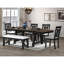 Chaises de salle à manger de style cottage transitionnel, ensemble de 2, base rembourrée couleur blé anthracite, en bois massif avec pieds carrés, épingle.
