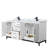 72'' Double Bathroom Vanity with Carrara Marble Top-86706240