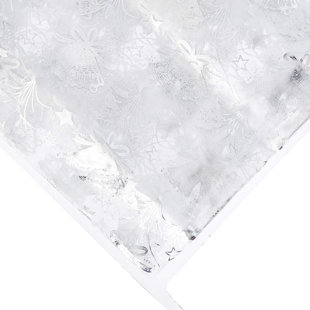 Organza Sheer Rectangular Silver Bell Tablecloth