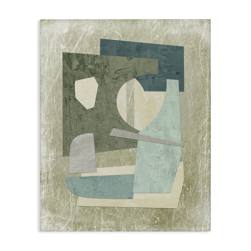 Neutral Shapes Arranged Canvas Wall Art by Suzanne Nicoll bp-742_CN, H 48 po x l 36 po