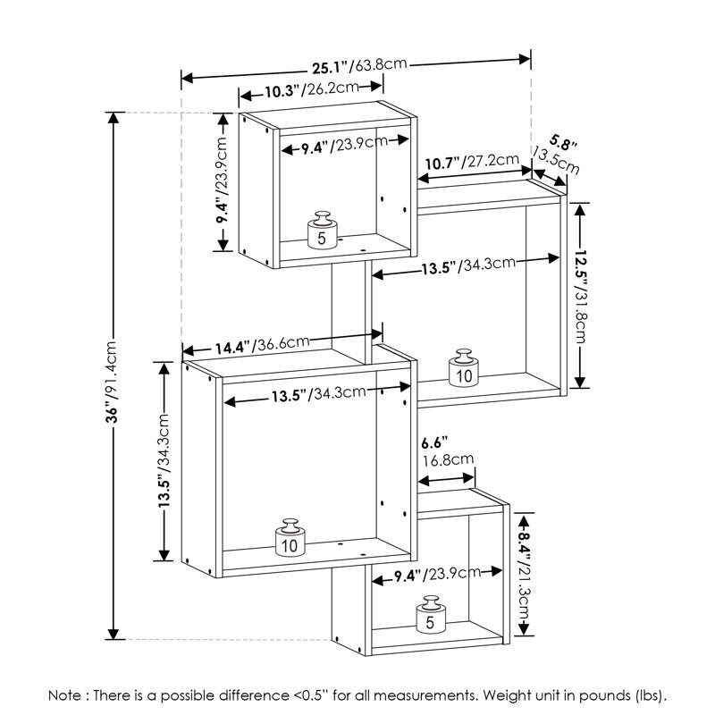 Kyptin 4 Piece Floating Shelf