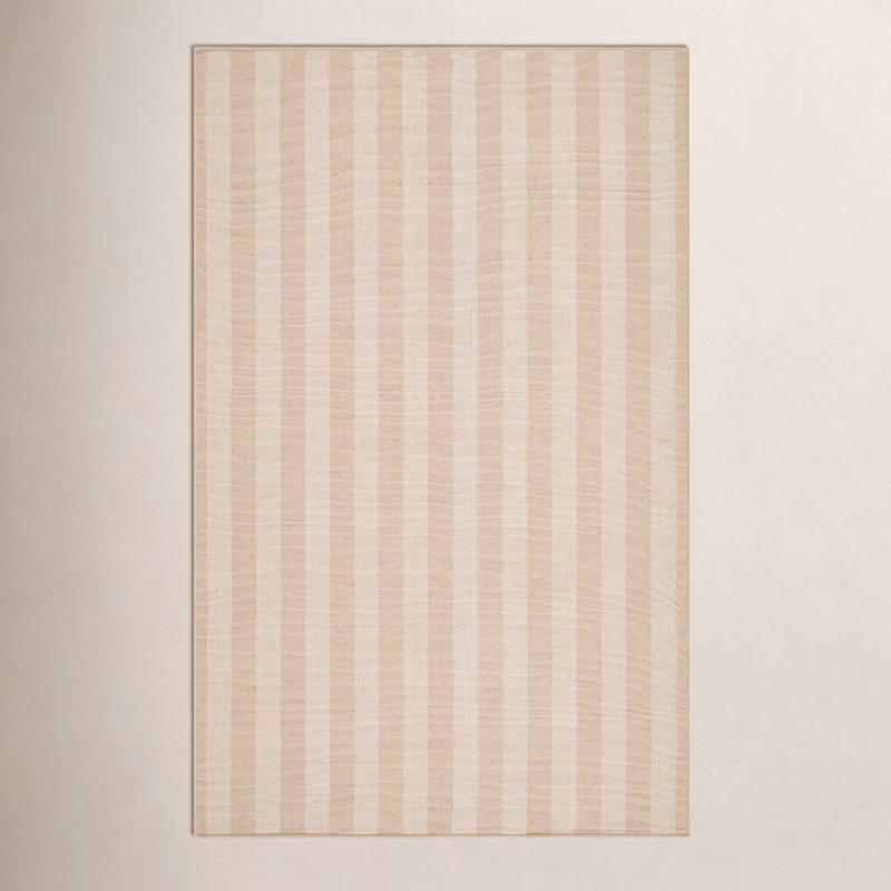 Jeanette Bram Handmade Indoor / Outdoor Performance Rug, Rectangle 9' x 12', Beige